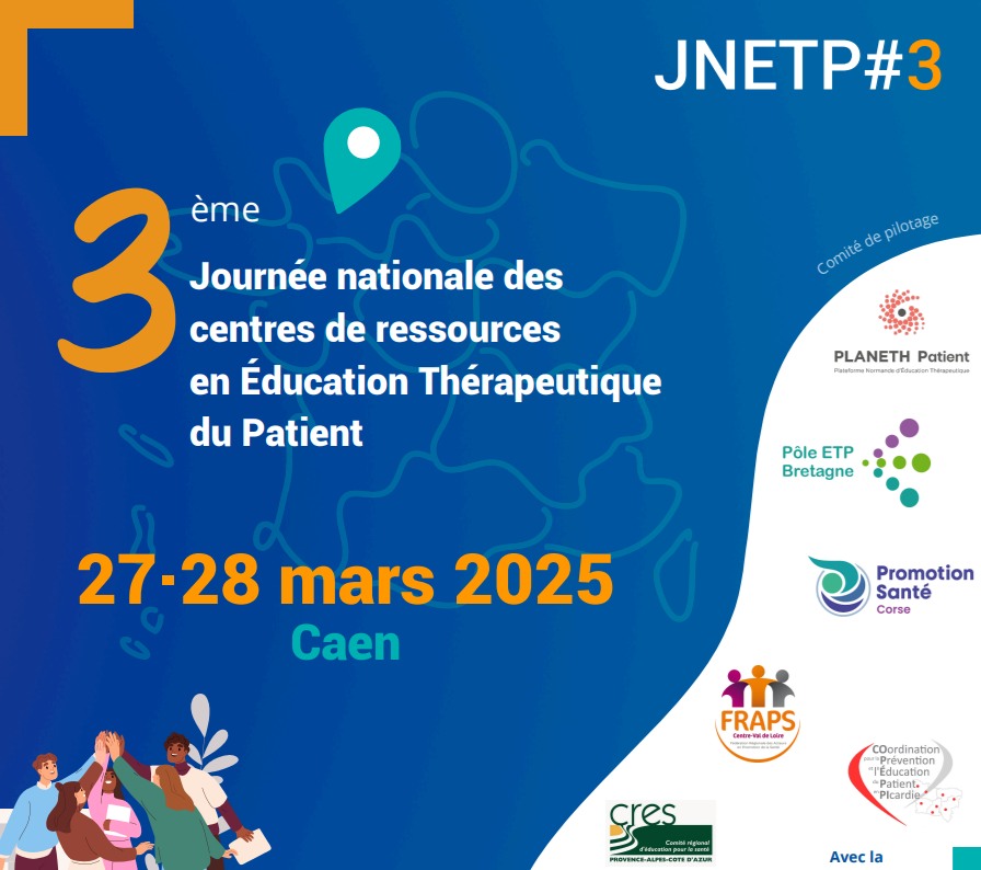 Ebook de la 3ème Journée nationale des centres de ressources en ETP des 27 et 28 mars 2025 à Caen
