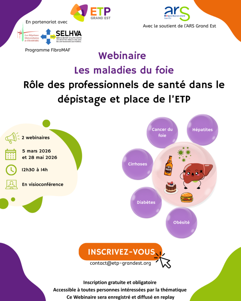 Replay du Webinaire « Quand le foie brise votre cœur », Espace Ressources en ETP Grand Est et SELVHA